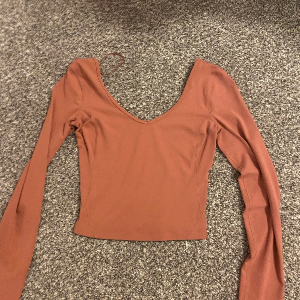 lululemon athletica Rust Long Sleeve Bodysuit